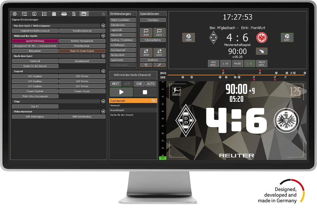 proLSS GUI auf Display